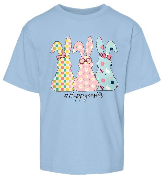 3 Bunny Happy Easter T-shirt