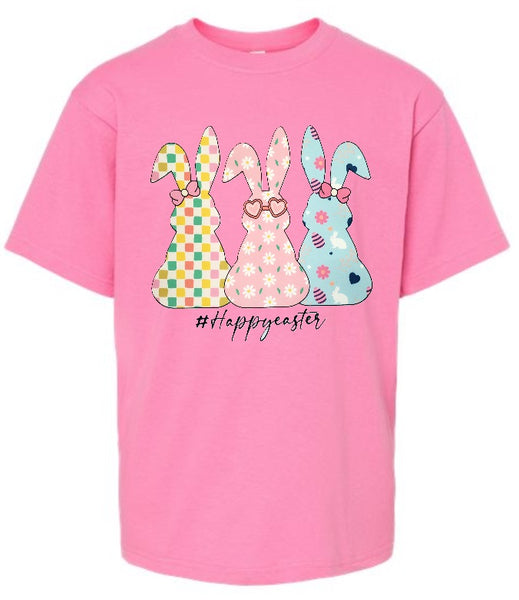 3 Bunny Happy Easter T-shirt