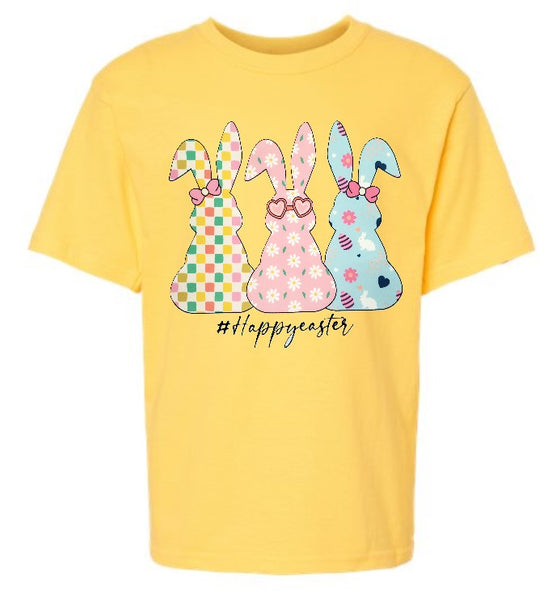 3 Bunny Happy Easter T-shirt