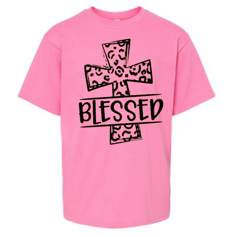 Blessed Leopard style T-shirt, tshirt, tee