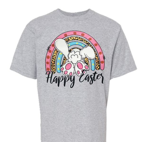 Happy Easter Bunny in Rainbow T-Shirt