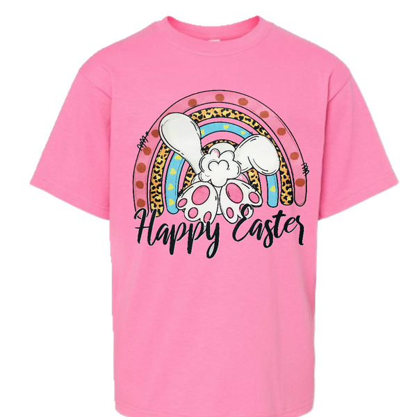 Happy Easter Bunny in Rainbow T-Shirt