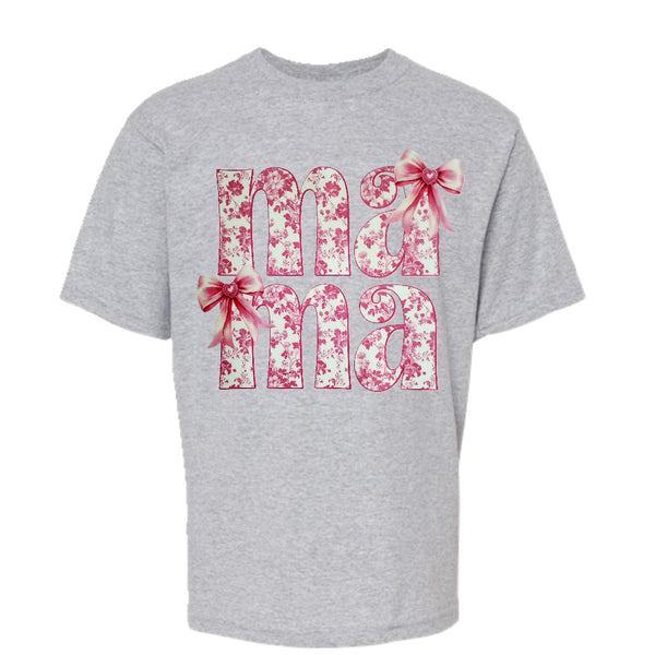 Mama Preppy Pink with Bows T-shirt