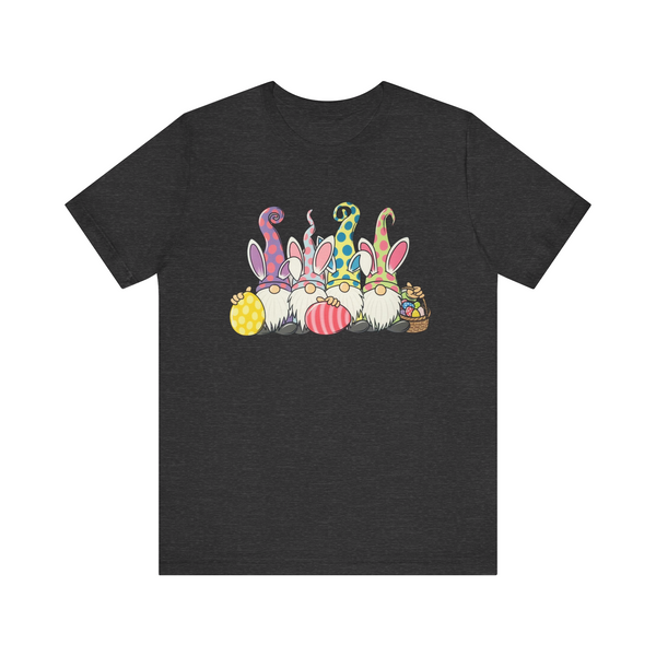 Easter Gnomes on Unisex Short Sleeve Tee