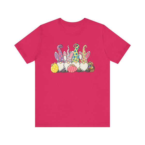 Easter Gnomes on Unisex Short Sleeve Tee