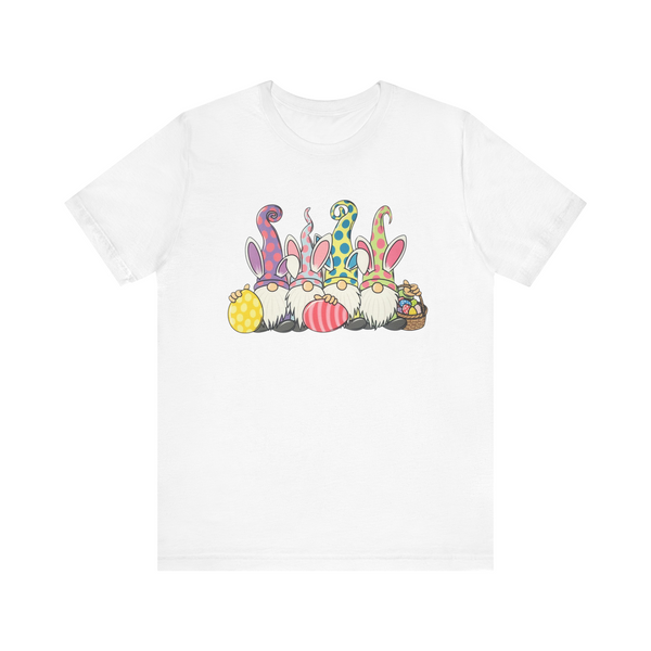 Easter Gnomes on Unisex Short Sleeve Tee