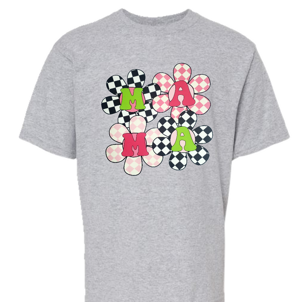 Mama checkered T-shirt