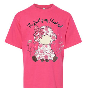 The Lord is my Shepherd Preppy Pink Easter T-shirt