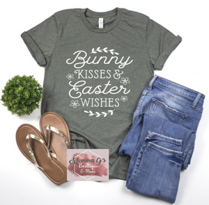 Bunny Kisses and Easter Wishes - Momma G's Children's Boutique, Screen Printing, Embroidery & More