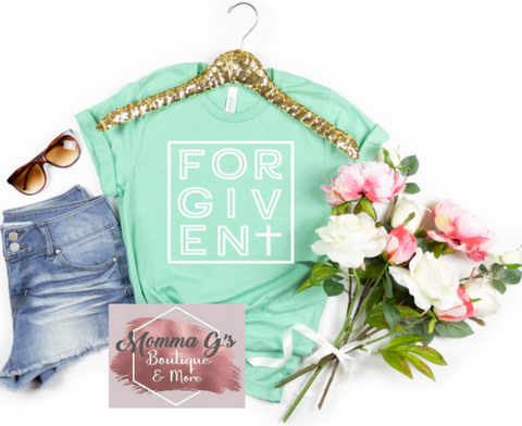 Forgiven + T-shirt - Momma G's Children's Boutique, Screen Printing, Embroidery & More