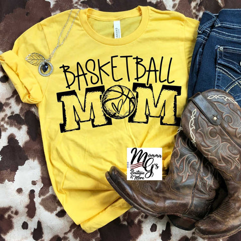 Basketball MOM T-shirt your choice of color