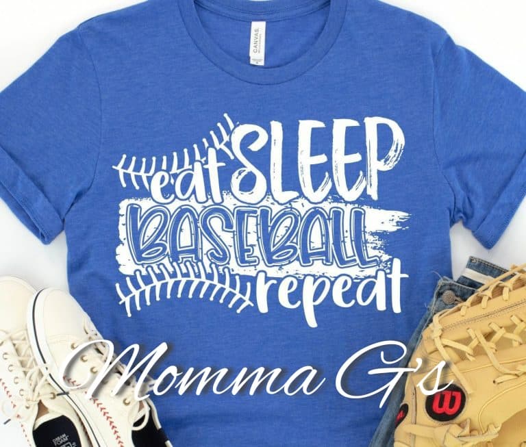 Eat Sleep Baseball Repeat T-shirt, tshirt, tee - Momma G's Children's Boutique, Screen Printing, Embroidery & More