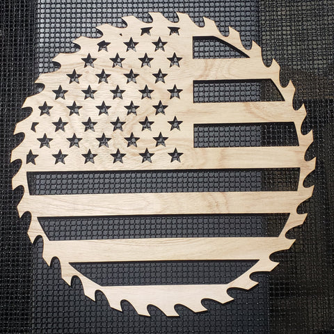 American Saw Blade, Wood Cut Outs - Momma G's Children's Boutique, Screen Printing, Embroidery & More