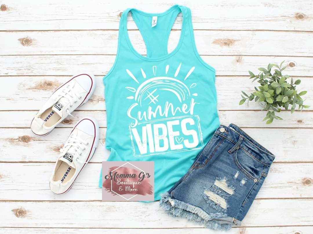 Summer Vibes T-shirt - Momma G's Children's Boutique, Screen Printing, Embroidery & More
