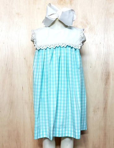 Aqua Elegance, Eyelet Details Dress, - Momma G's Children's Boutique, Screen Printing, Embroidery & More