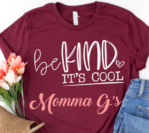 Be Kind Heart It's Cool T-shirt, tshirt, tee - Momma G's Children's Boutique, Screen Printing, Embroidery & More