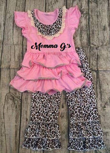 Pink Chettah Capris - Momma G's Children's Boutique, Screen Printing, Embroidery & More
