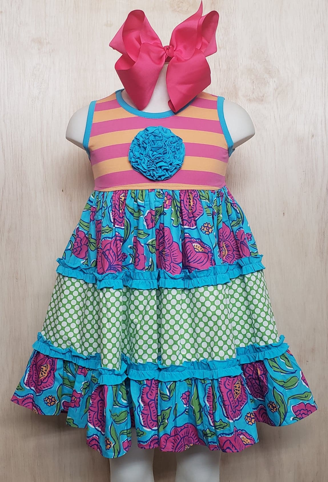 Turquoise Jewel Panel Dress - Momma G's Children's Boutique, Screen Printing, Embroidery & More
