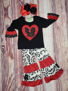 Heart Damask - Momma G's Children's Boutique, Screen Printing, Embroidery & More