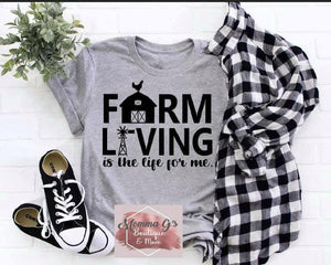 Farm Living is the life T-shirt, tshirt, tee - Momma G's Children's Boutique, Screen Printing, Embroidery & More
