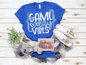 Game Day Vibes White Brackets T-shirt, tshirt, tee - Momma G's Children's Boutique, Screen Printing, Embroidery & More