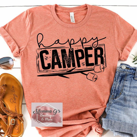 Happy Camper T-shirt - Momma G's Children's Boutique, Screen Printing, Embroidery & More
