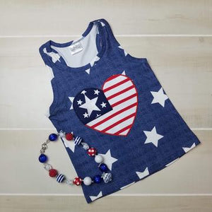 America Heart Tank - Momma G's Children's Boutique, Screen Printing, Embroidery & More