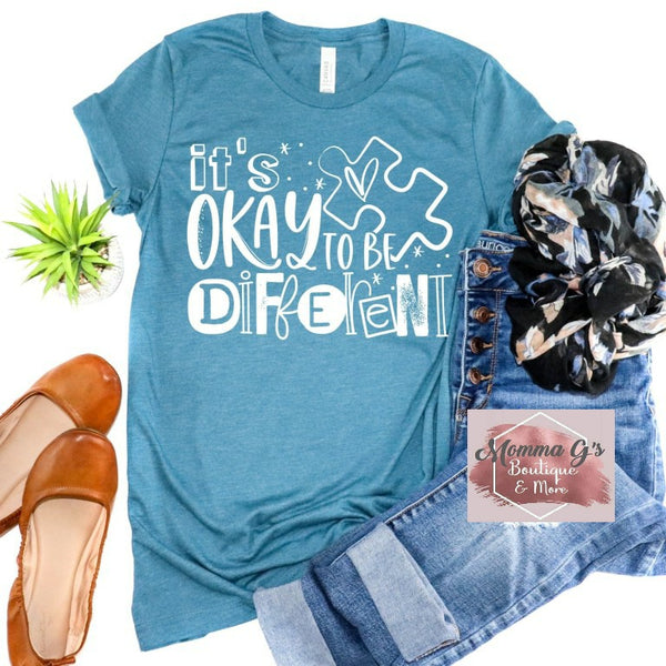 It's ok to be different T-shirt - Momma G's Children's Boutique, Screen Printing, Embroidery & More