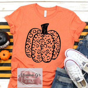 Leopard Pumpkin T-shirt, tee - Momma G's Children's Boutique, Screen Printing, Embroidery & More