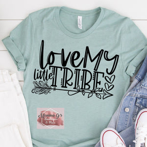 Love my Little Tribe Black Print T-shirt, tshirt, tee - Momma G's Children's Boutique, Screen Printing, Embroidery & More