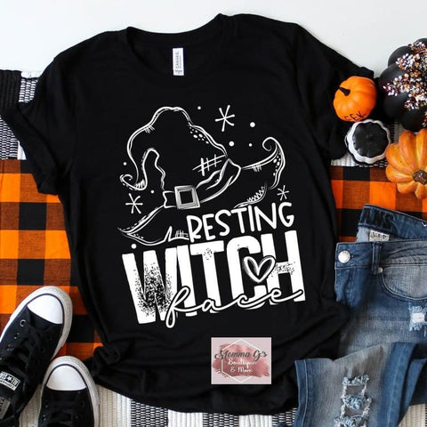Resting Witch Face T-shirt - Momma G's Children's Boutique, Screen Printing, Embroidery & More