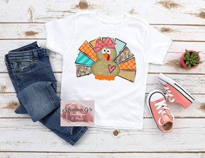 Girl's and Ladies Turkey T-shirt - Momma G's Children's Boutique, Screen Printing, Embroidery & More
