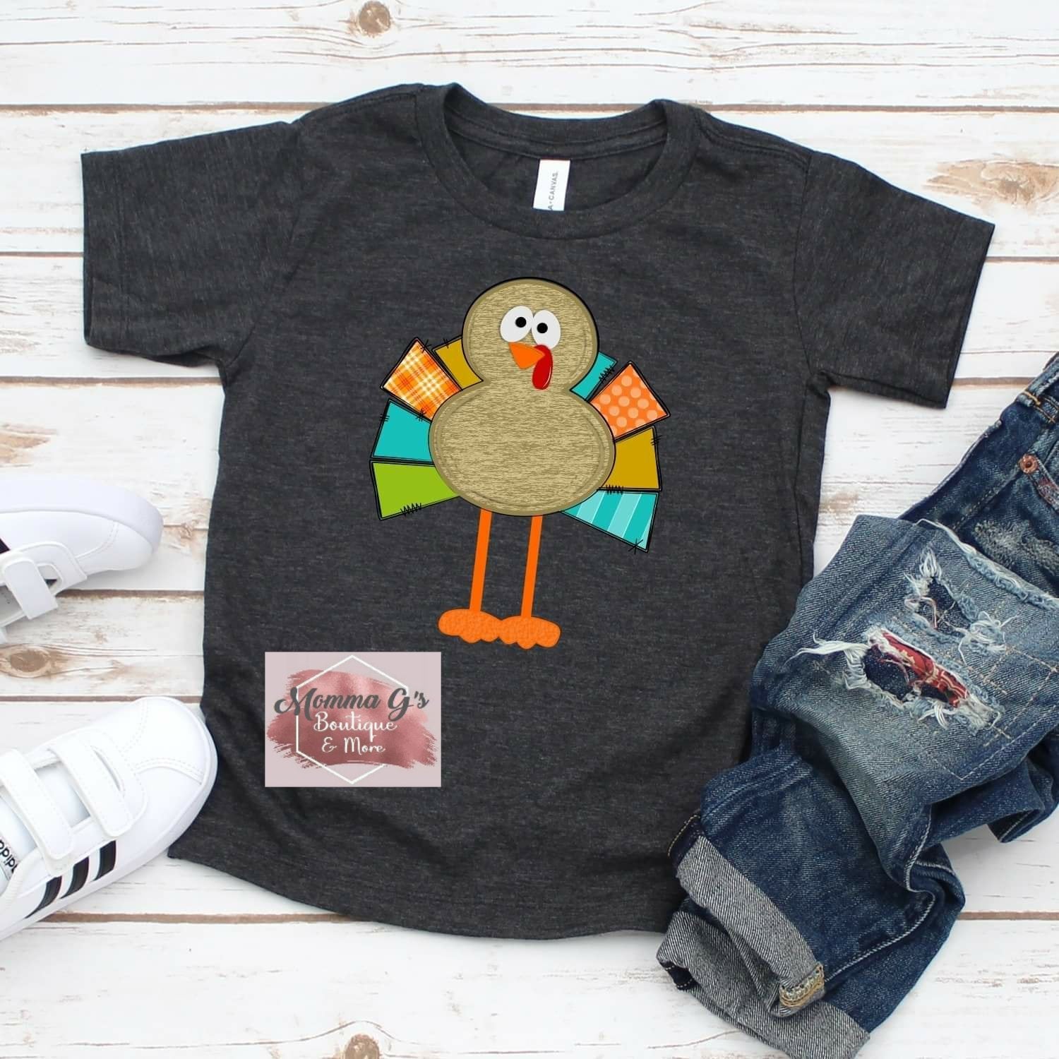 Standing Turkey T-shirt for Boy and Dad - Momma G's Children's Boutique, Screen Printing, Embroidery & More