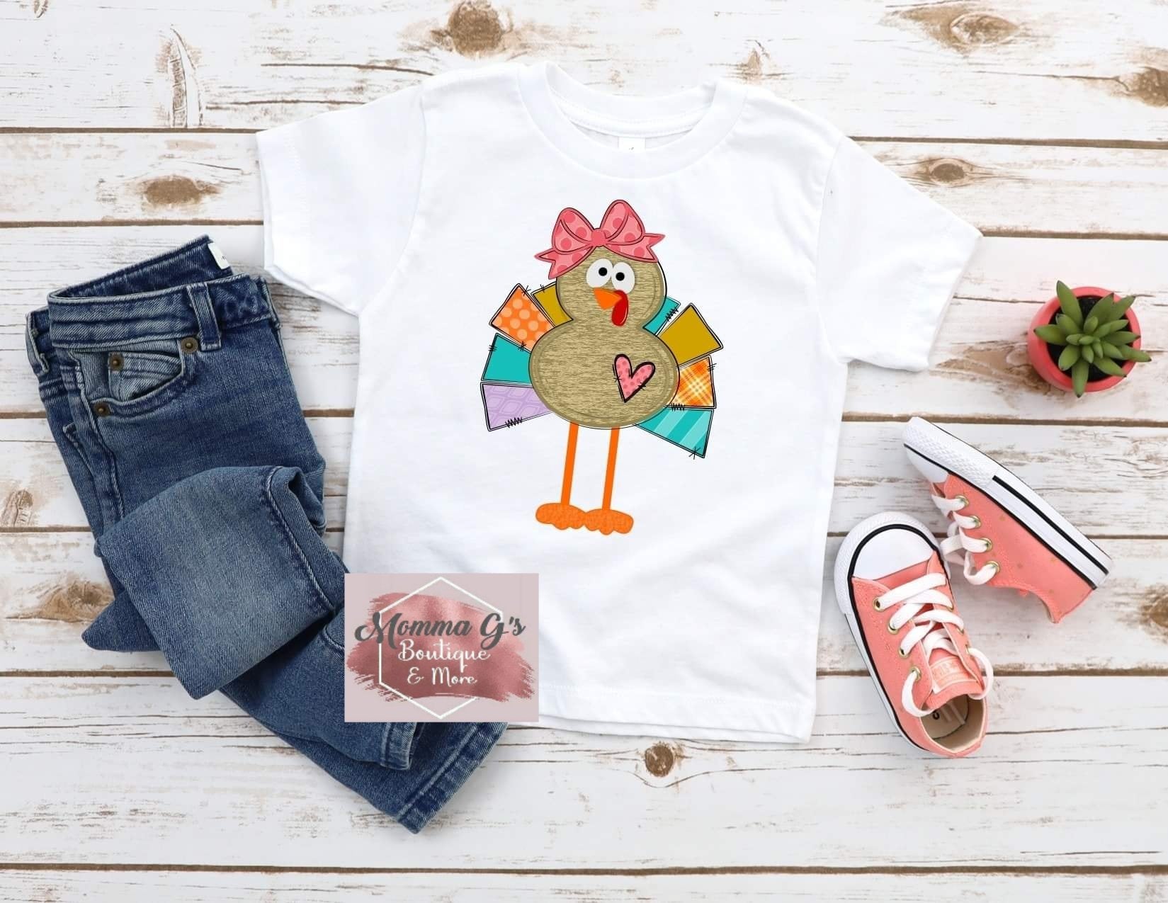 Turkey T-shirt for Mom and girl - Momma G's Children's Boutique, Screen Printing, Embroidery & More