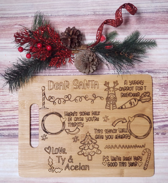 Santa Cookie Tray - Momma G's Children's Boutique, Screen Printing, Embroidery & More